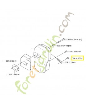 Vis référence 724128759 husqvarna Remplace référence 724128755