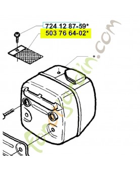 Grille 503766402. Pièce de rechange Husqvarna 