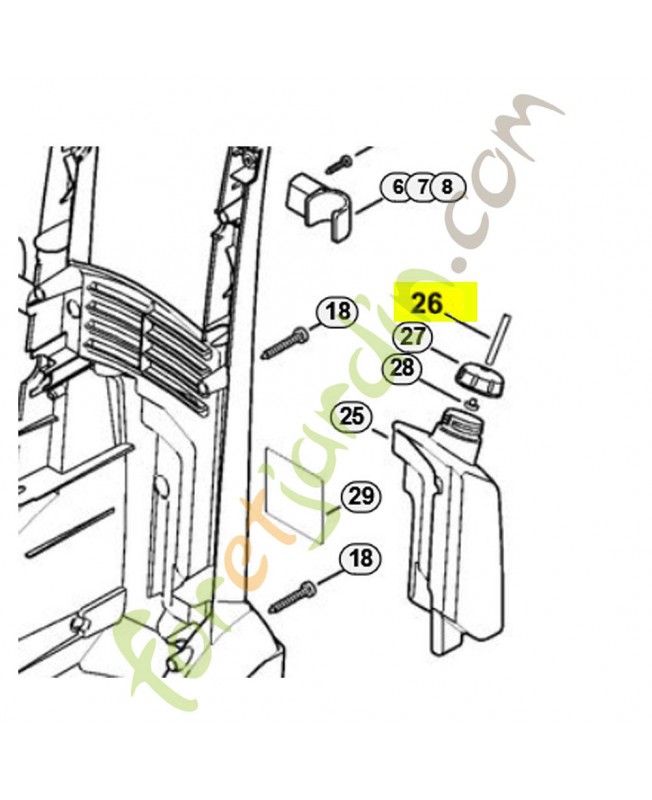 Tuyau 6x1,5 mm x 1 m 4703-701-6005. Pièce de rechange Sithl / Vicking