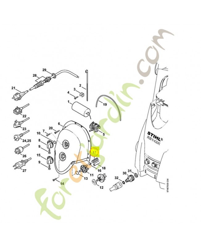 Tuyau d 6x1m 4743-701-6000. Pièce détachée Stihl / Vicking
