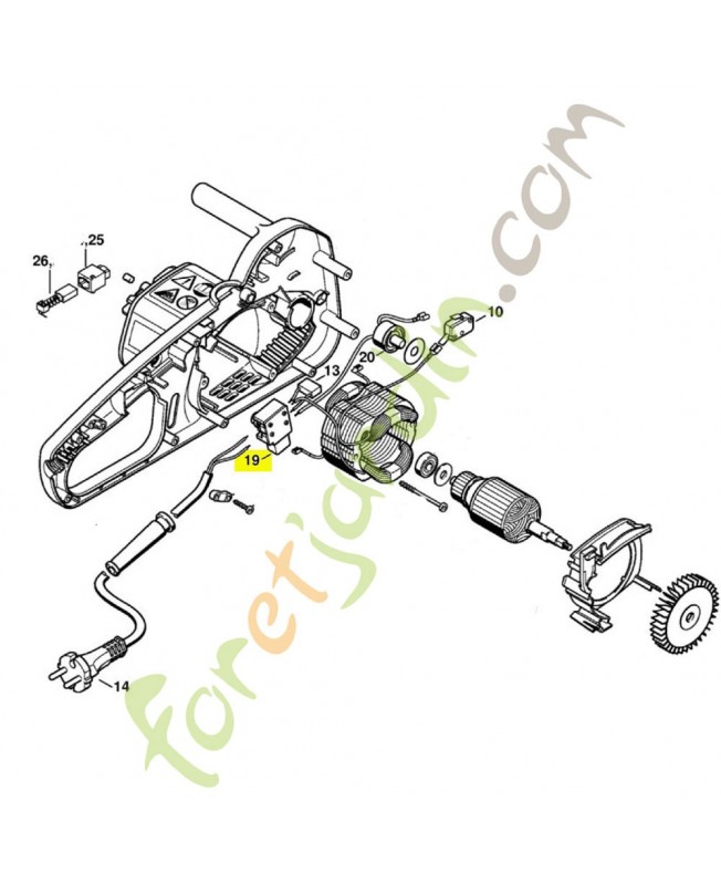 Interrupteur m/a 1208-435-0305. Pièce détachée Stihl / Vicking