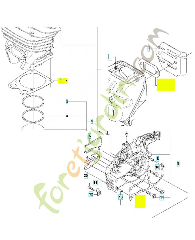 Jeu de joints 537212602. Pièce de rechange Husqvarna