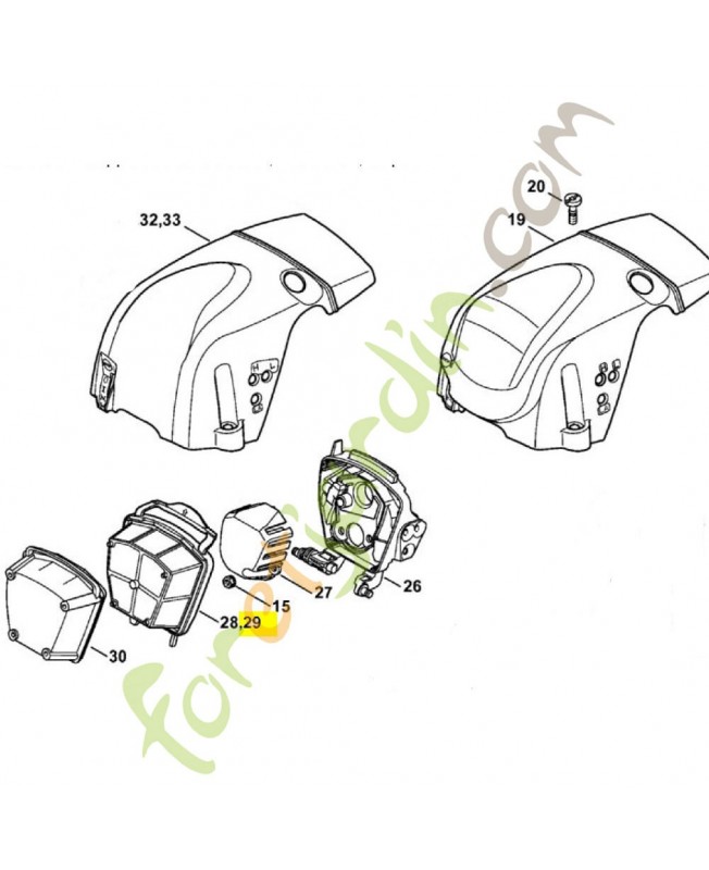 Filtre a air 1140-140-4402. Pièce détachée Stihl / Vicking