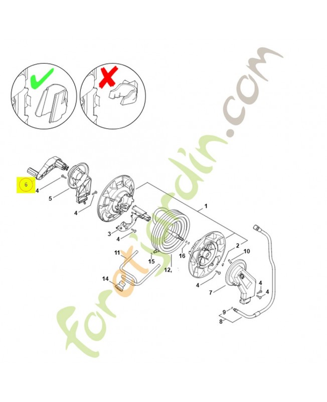 Manivelle 4950-790-7400. Pièce détachée Stihl / Vicking
