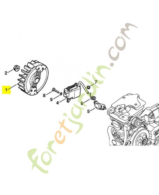 Rotor ms 270/280 1133-400-1204. Pièce détachée Stihl / Vicking