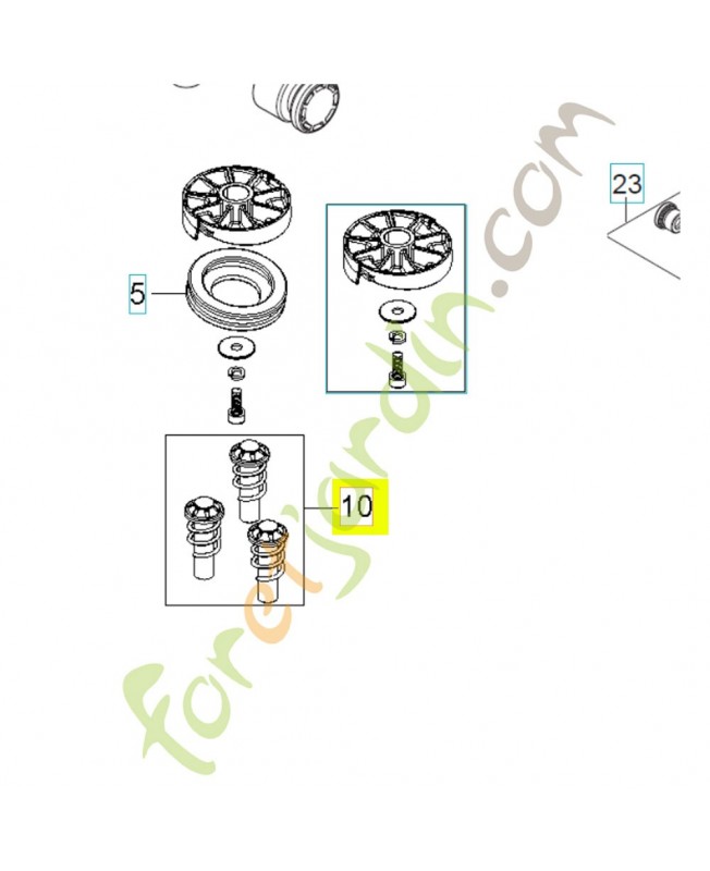 Piston complète kit 3pcs 592617678. Pièce détachée Husqvarna