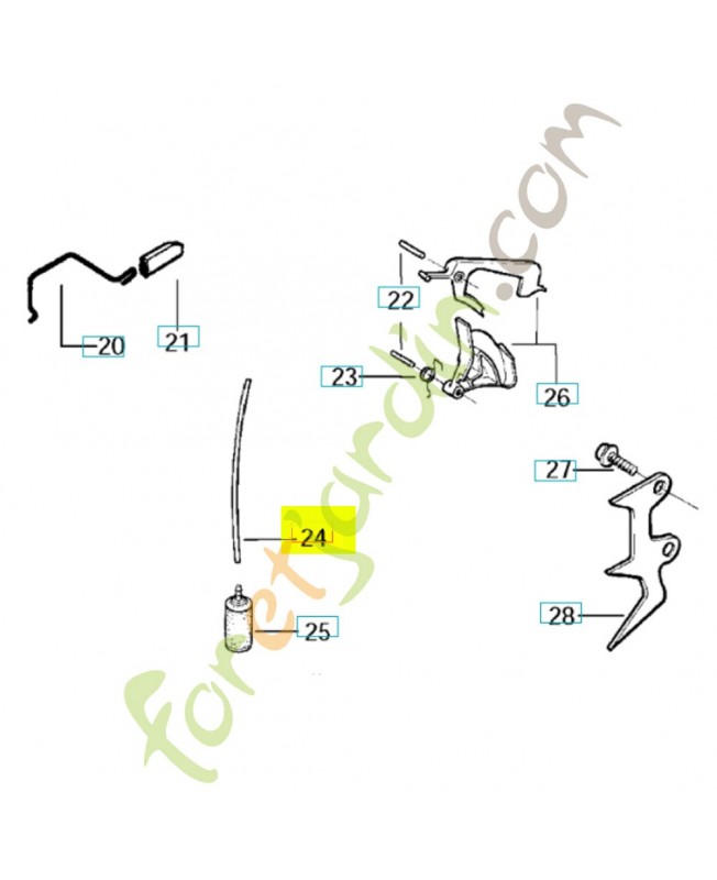 Durite tronçonneuse 530069247. Pièce de rechange Husqvarna