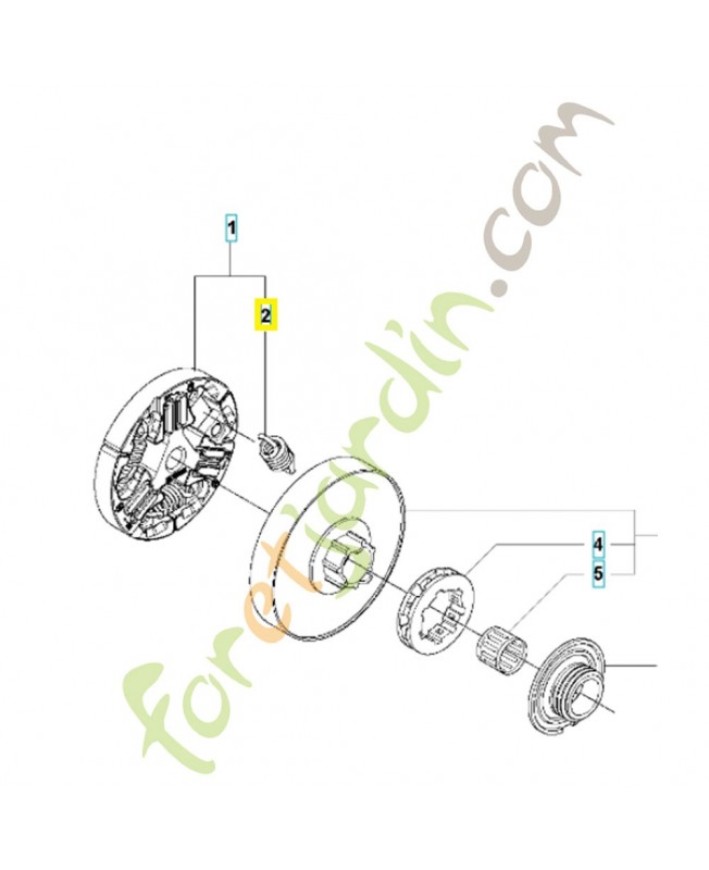 Ressort d'embrayage 580653502. Pièce de rechange Husqvarna  