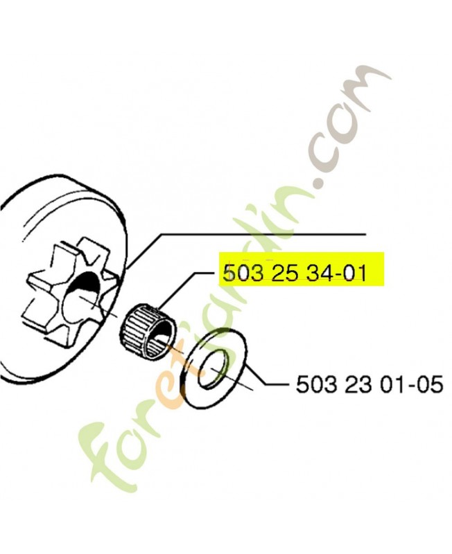 Roulement a aiguille 503253401 husqvarna