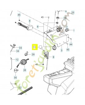 Bouton 539132624. Pièce de rechange Husqvarna