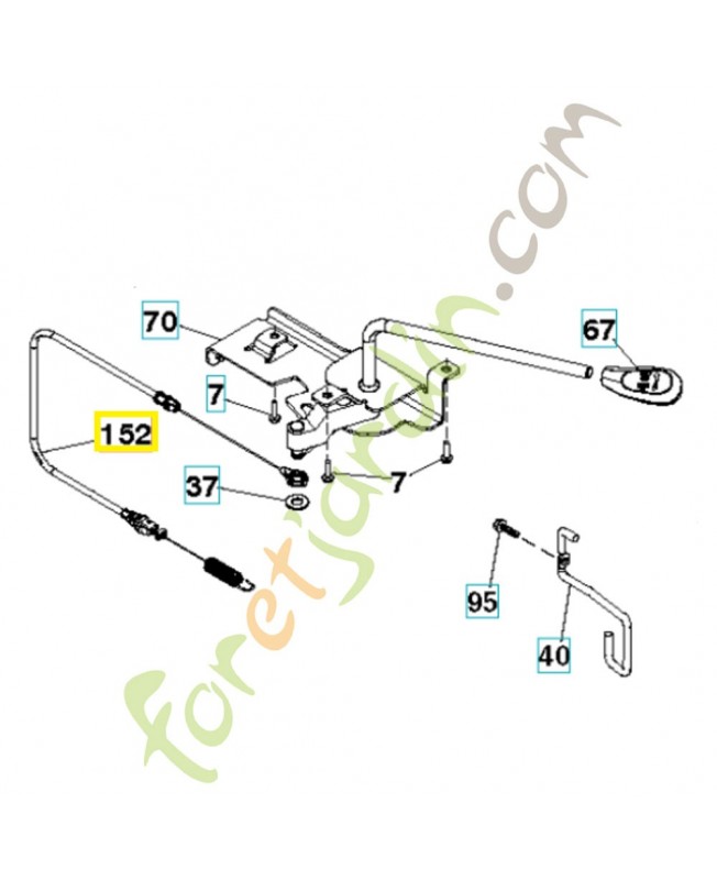 Cable embrayage de lame 583548401 husqvarna