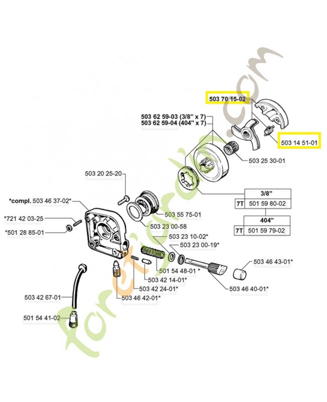 Embrayage 503701502 husqvarna