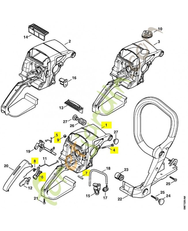 Carter de poignée 1127-790-1002. Pièce détachée Stihl / Vicking