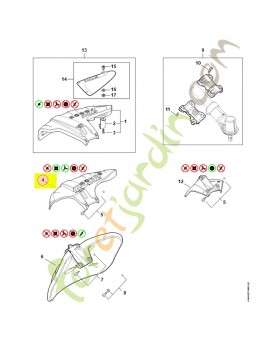 Capot de protection 4148-710-8105. Pièce détachée Stihl / Vicking