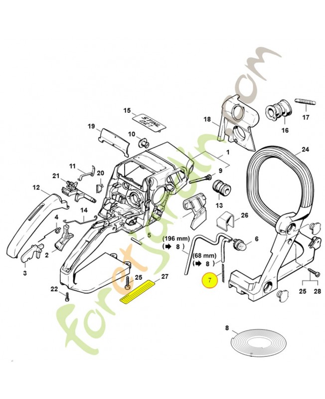 Ressort de pression 0000-997-0229. Pièce de rechange Sithl / Vicking
