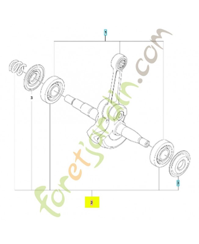 Kit de roulement 591465401. Pièce détachée Husqvarna