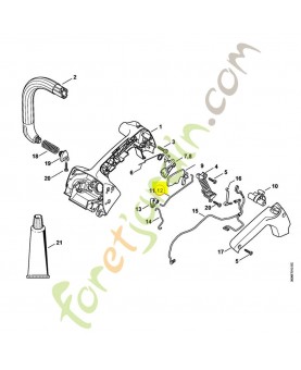 Tringlerie des gaz 1146-182-1502. Pièce de rechange Sithl / Vicking