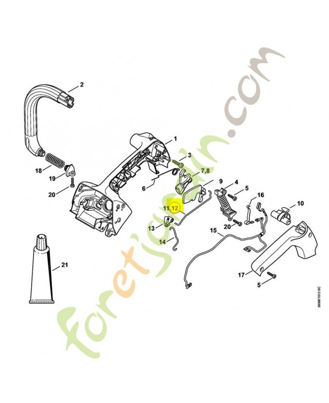 Tringlerie des gaz 1146-182-1502. Pièce de rechange Sithl / Vicking