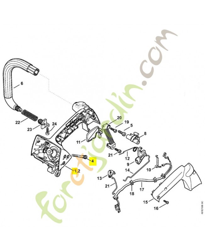 Carter de poignée nu 1137-790-1005. Pièce détachée Stihl / Vicking Carter de poignée nu 1137-790-1005. Pièce détachée Stihl / Vicking