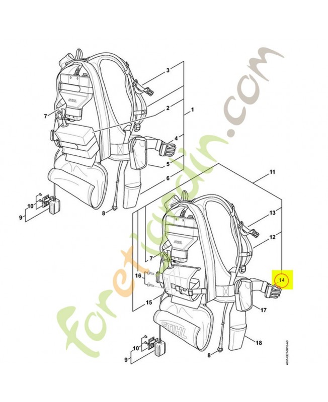 Fermeture 4861-710-6400. Pièce de rechange Sithl / Vicking