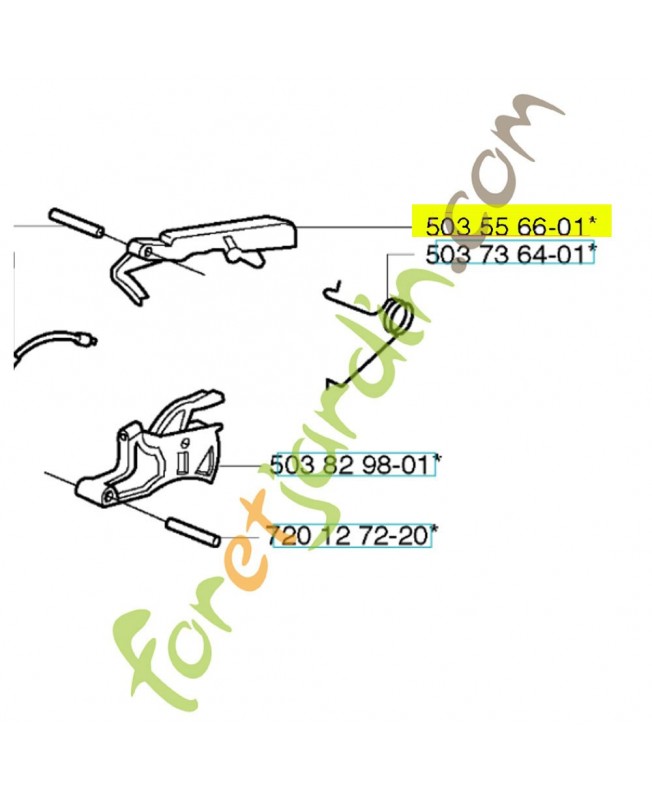 Gachette de securite 503556601 husqvarna