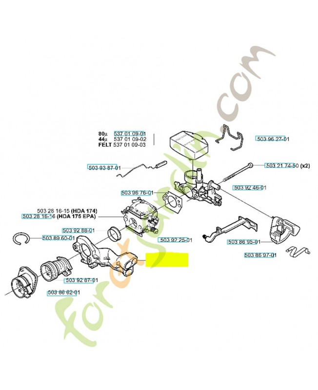 Bride 503928502. Pièce de rechange Husqvarna