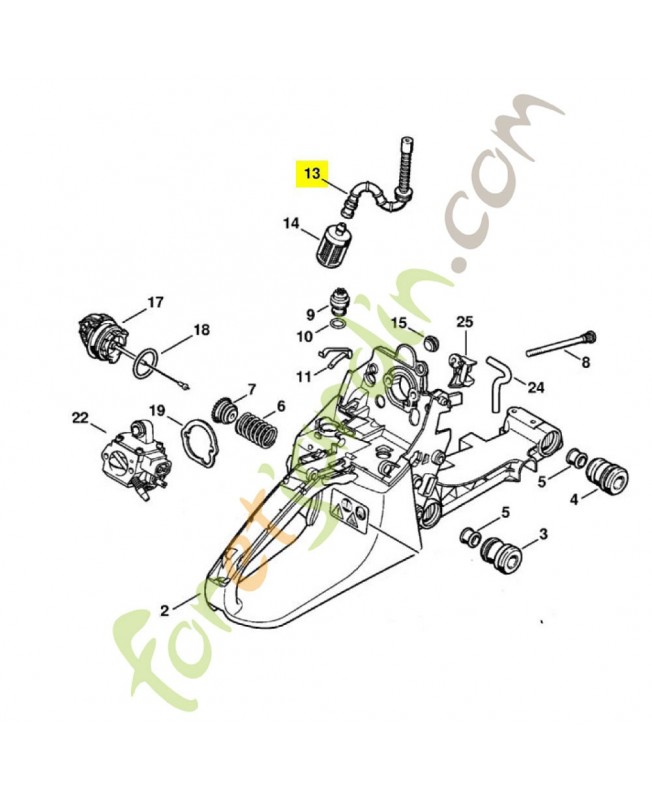 Tuyau essence 1129-358-7702. Pièce détachée Stihl
