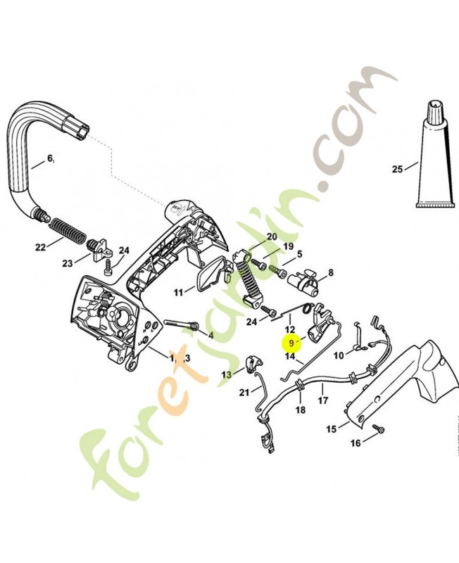 Manette des gaz 1137-180-1500. Pièce détachée Stihl / Vicking Manette des gaz 1137-180-1500. Pièce détachée Stihl / Vicking