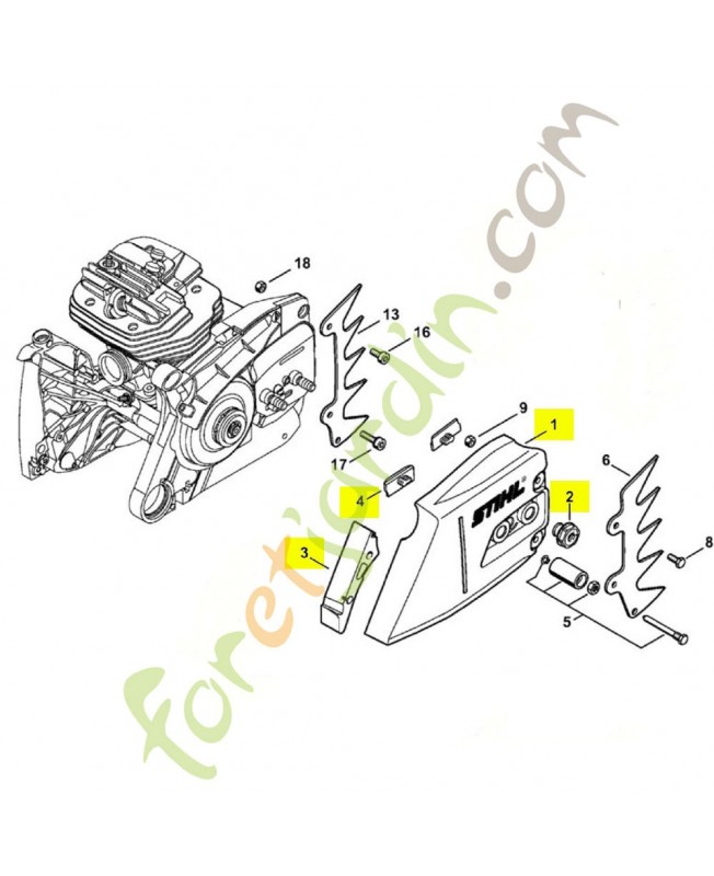 Couvercle pignon nu 1144-640-1705. Pièce détachée Stihl / Vicking Couvercle pignon nu 1144-640-1705. Pièce détachée Stihl / Vicking