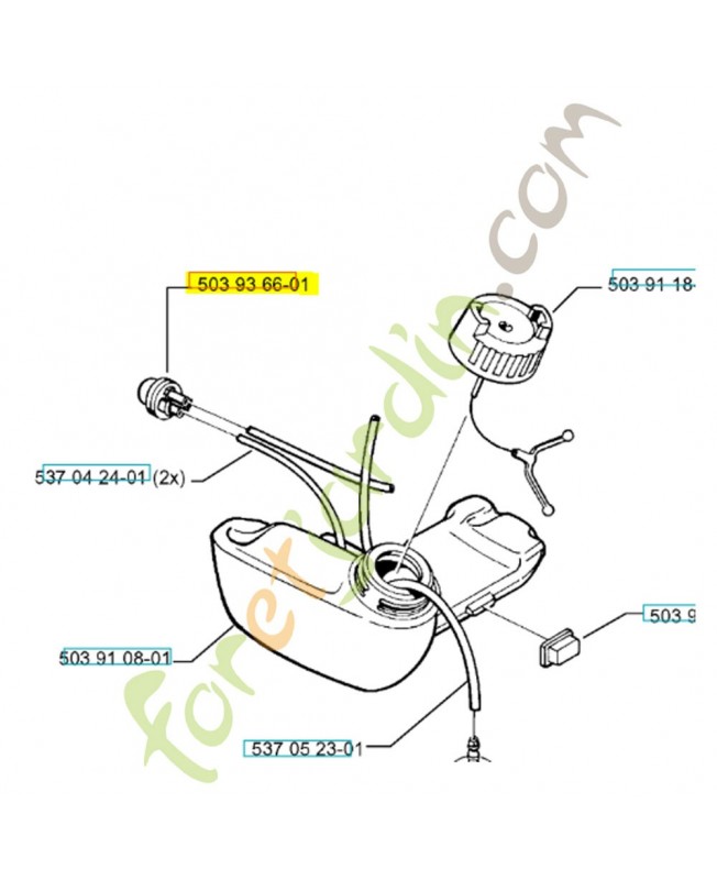Pompe a carburant 503936601. Pièce de rechange Husqvarna