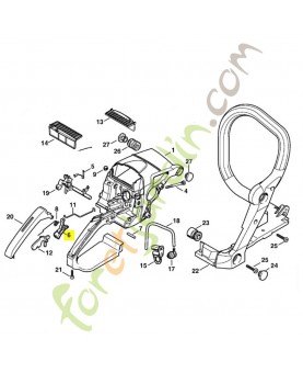 Manette des gaz 1128-182-1005. Pièce détachée Stihl / Vicking