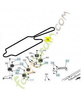 Courroie 592855110. Pièce détachée Husqvarna