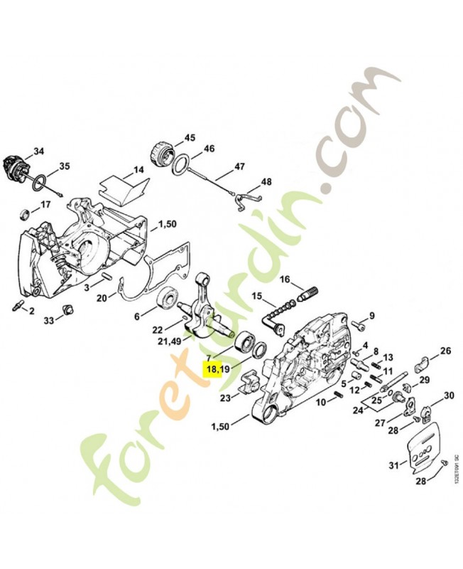Bague 9640-003-1972. Pièce détachée Stihl / Vicking