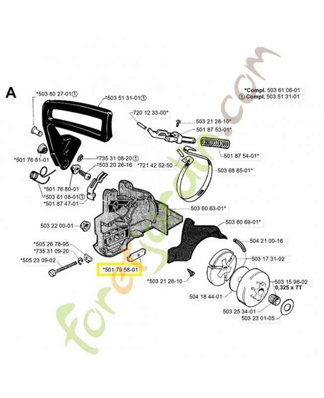 Guide plastique 501795801 husqvarna