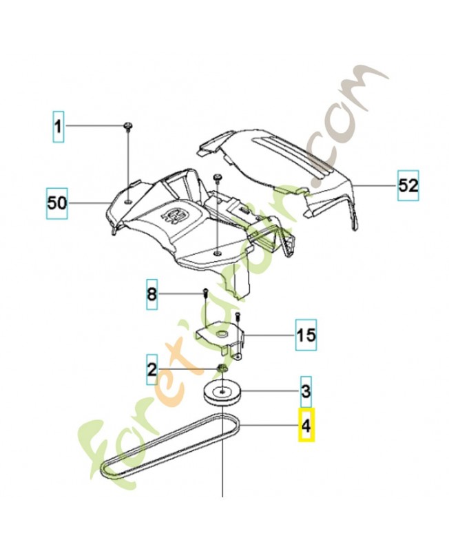 Courroie d'avancement 501986601 husqvarna