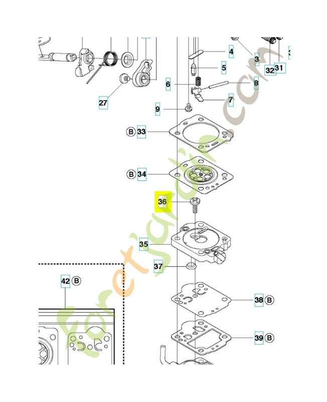 Vis 504028201. Pièce de rechange Husqvarna