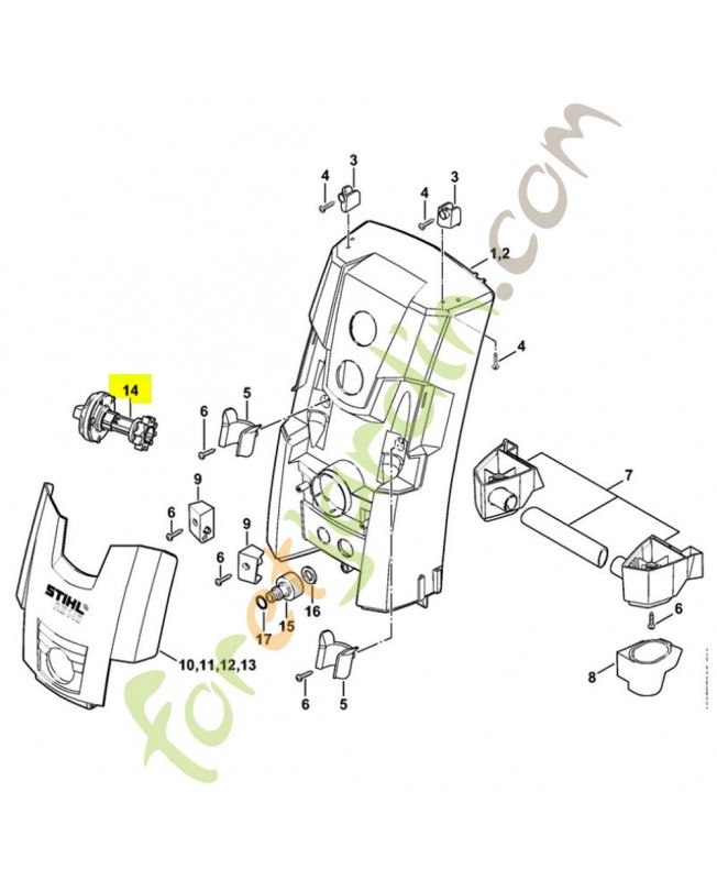 Bouton 4768-510-2000. Pièce détachée Stihl / Vicking