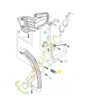 Amortisseur cylindre 545033901. Pièce de rechange Husqvarna