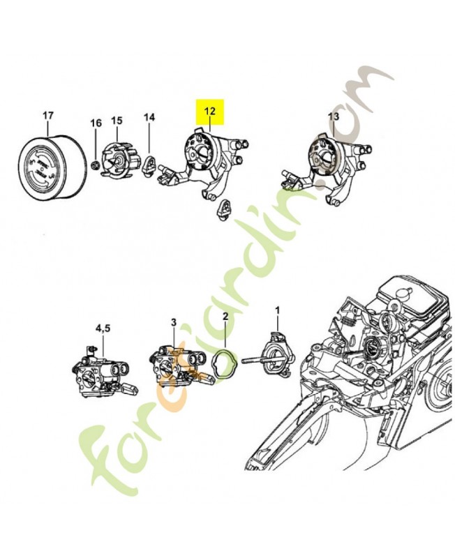 Socle de filtre 1143-141-0903. Pièce détachée Stihl / Vicking