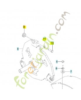 Kit 3 dents roche pour sg13 525435303. Pièce de rechange Husqvarna