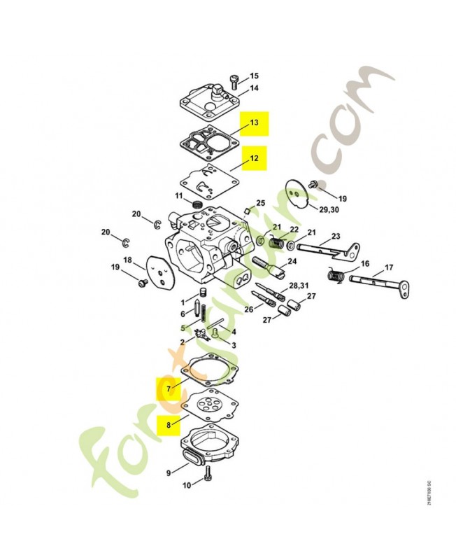 Jeu de joints carburateur 1124-007-1061. Pièce détachée Stihl / Vicking Jeu de joints carburateur 1124-007-1061. Pièce détachée Stihl / Vicking