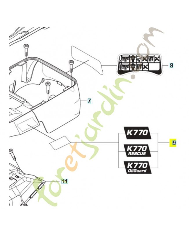 Autocollant husqvarna réf : 574231605