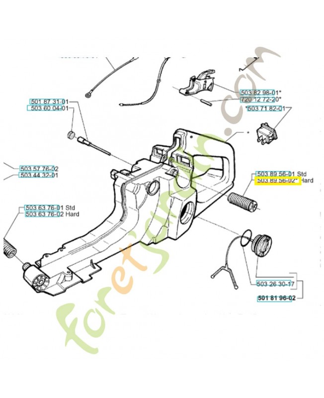 Amortisseur 503895602. Pièce détachée Husqvarna
