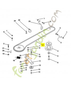 Courroie Husqvarna ref. 532419271 Remplace référence 531005025 ; 531013129 ; 532126520 ; 531020673