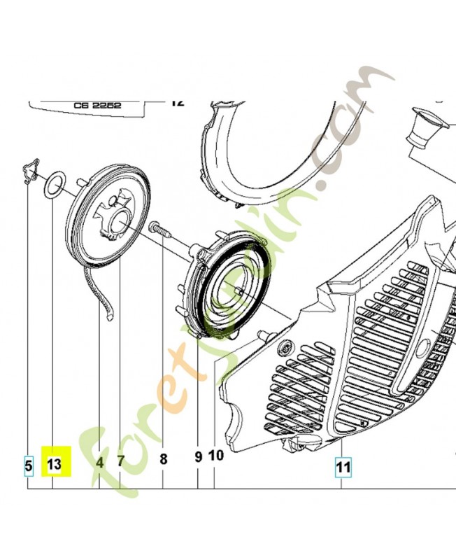 Rondelle 505158501. Pièce de rechange Husqvarna