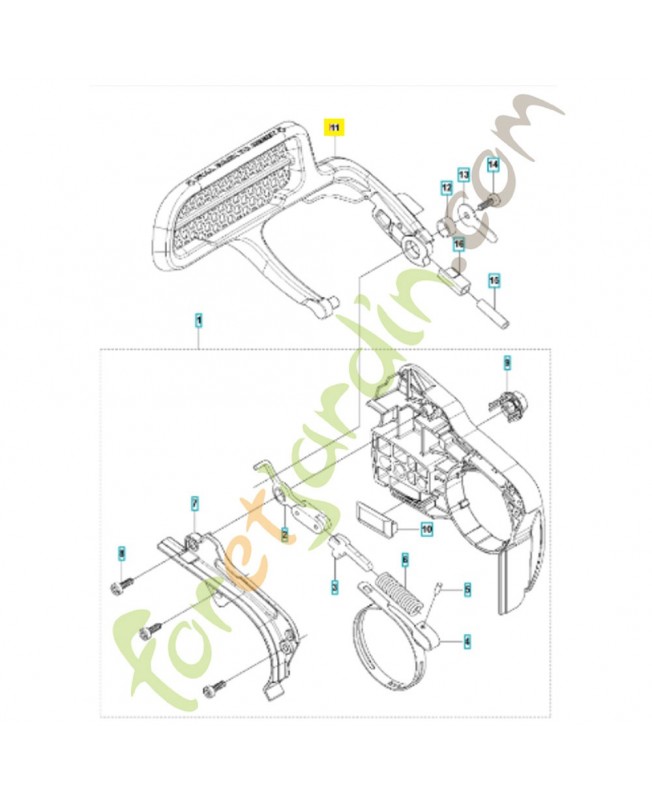 Protège main 587872701. Pièce détachée Husqvarna