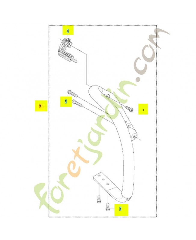 poignée 575388905. Pièce de rechange Husqvarna
