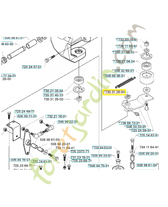 Anneau de sécurité 735312600. Pièce de rechange Husqvarna