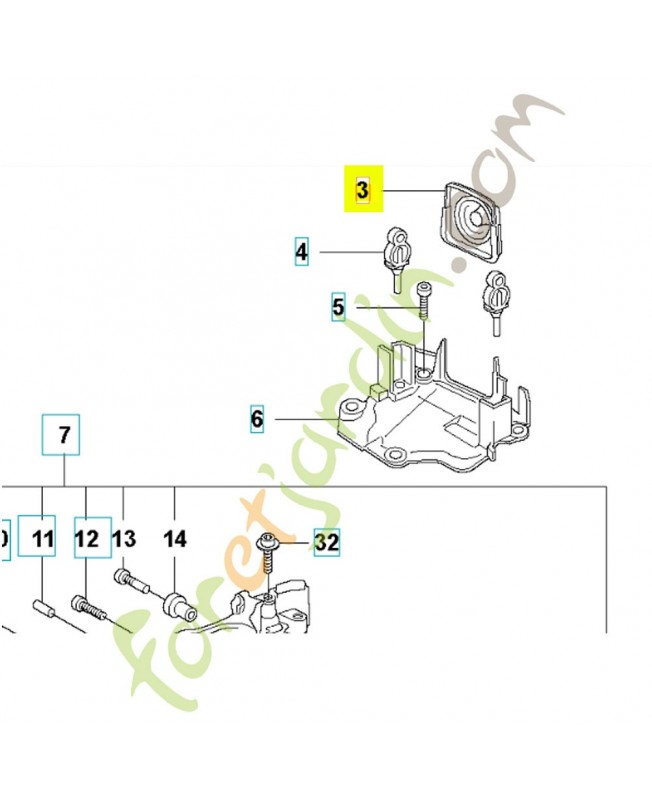Soufflet 537146501. Pièce de rechange Husqvarna
