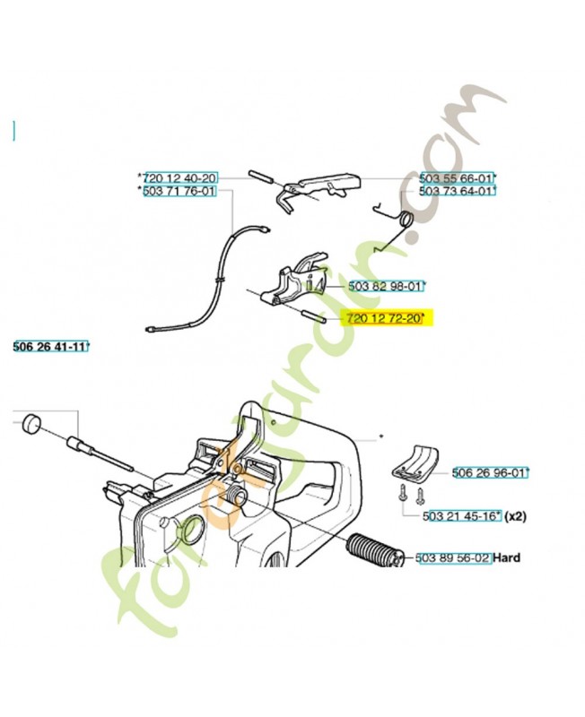 Goupille référence 720127220 remplace référence 504058400